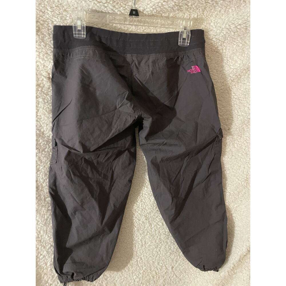 The North Face Womens Cargo Capris Pants Gray Drawstring Elastic Waist Size M - Picture 5 of 6